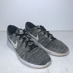 Nike Lunarepic Flyknit Oreo Black White Running Shoes Mens Size 14‎ 843764-001